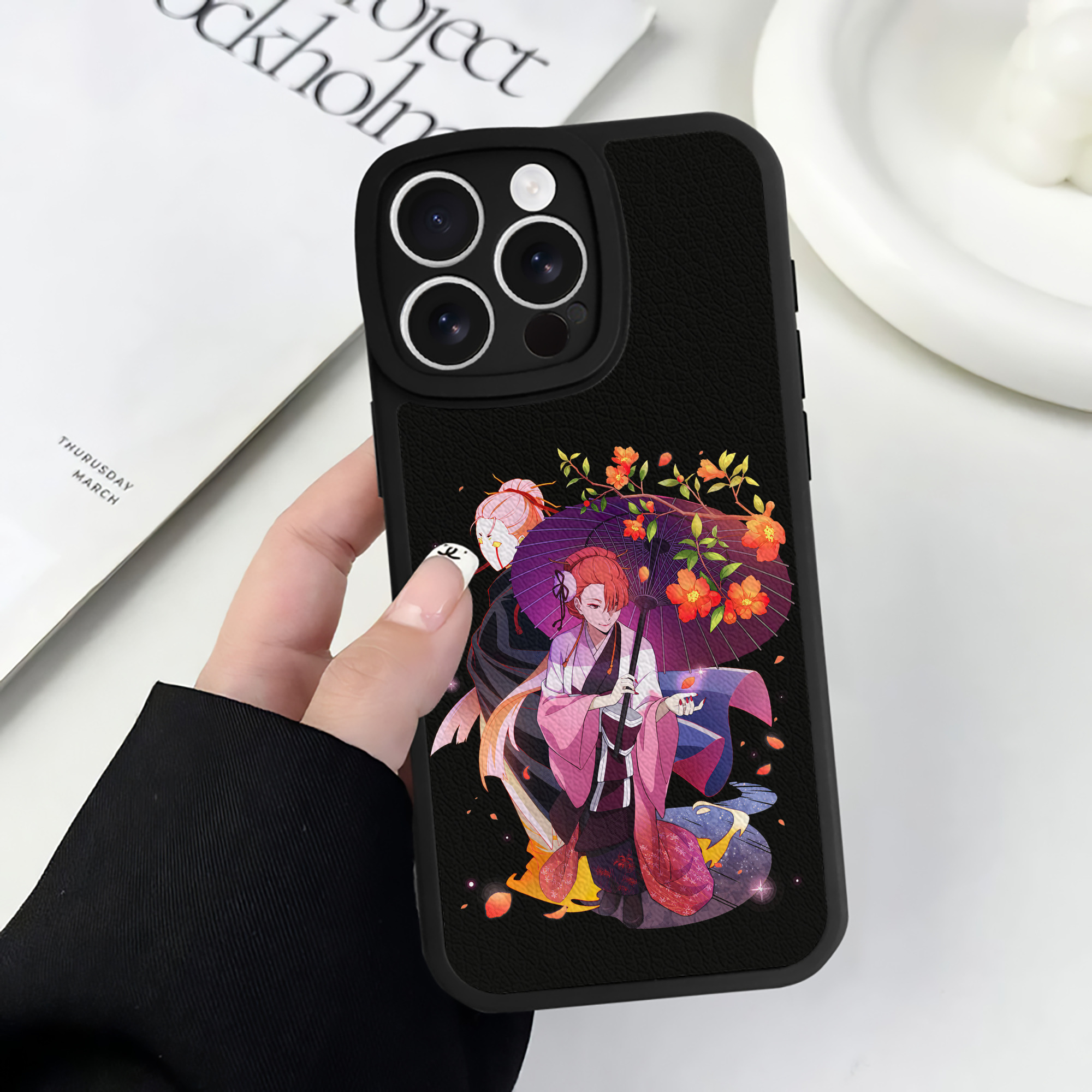 （画像用） 文豪ストレイドッグス Bungo Stray Dogs 【iPhone 16シリーズ対応】シリコンスマホケース（レザー調） 材質：シリコン